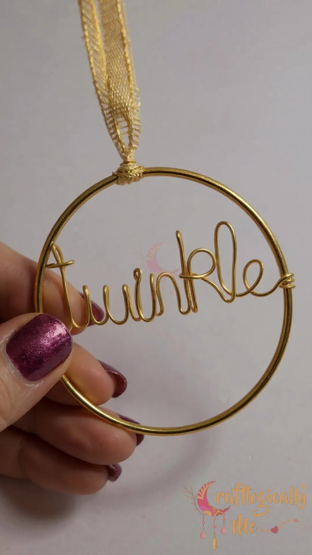 Personalized Wire Name Car Hanging – Custom Handmade Car Accessory
