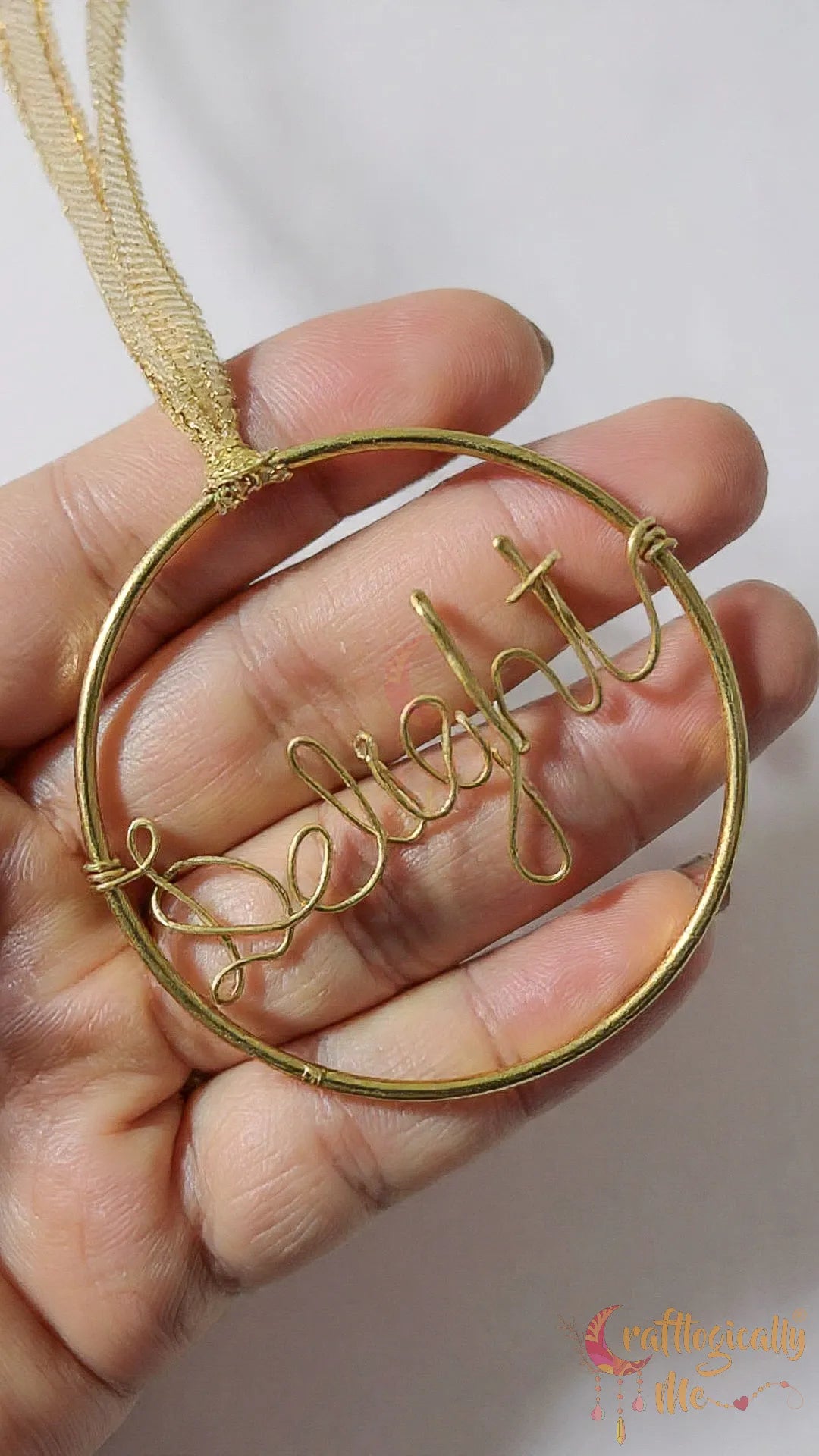 Personalized Wire Name Car Hanging – Custom Handmade Car Accessory