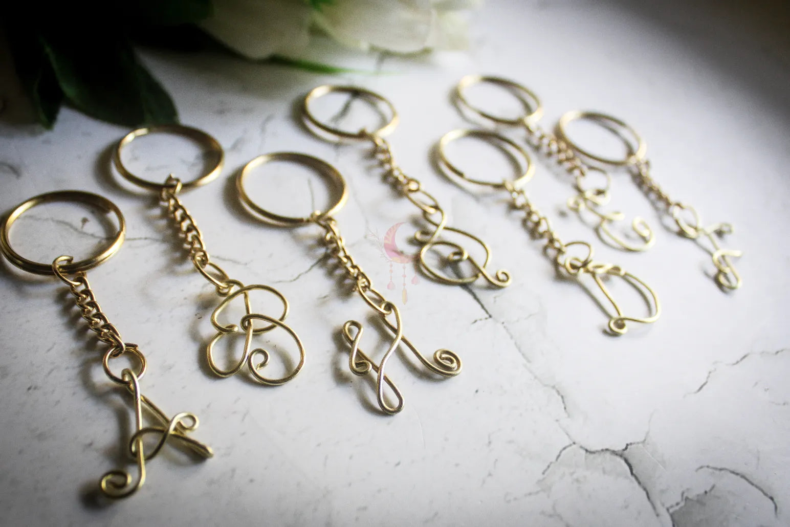 Wire Initial Keychain – Custom Handmade Gift