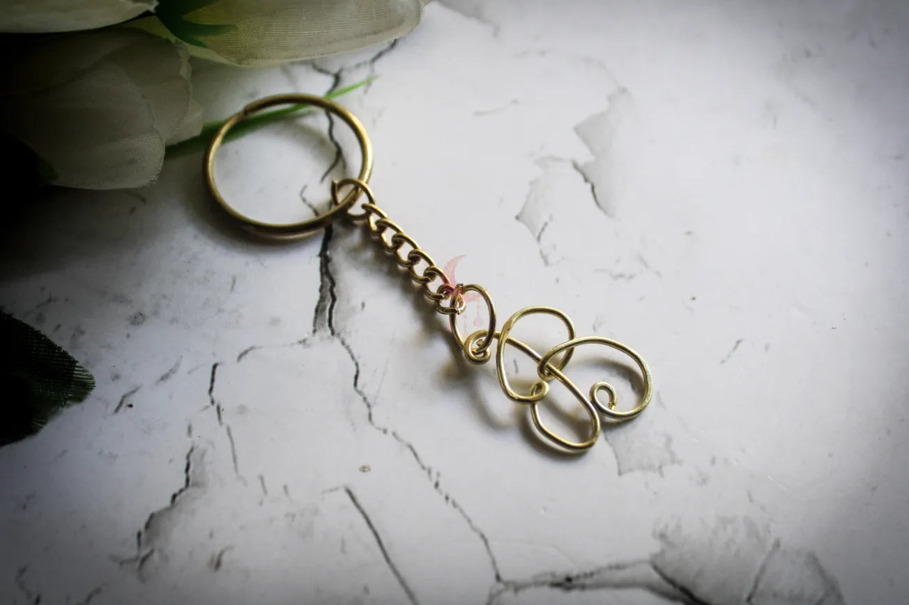 Wire Initial Keychain – Custom Handmade Gift