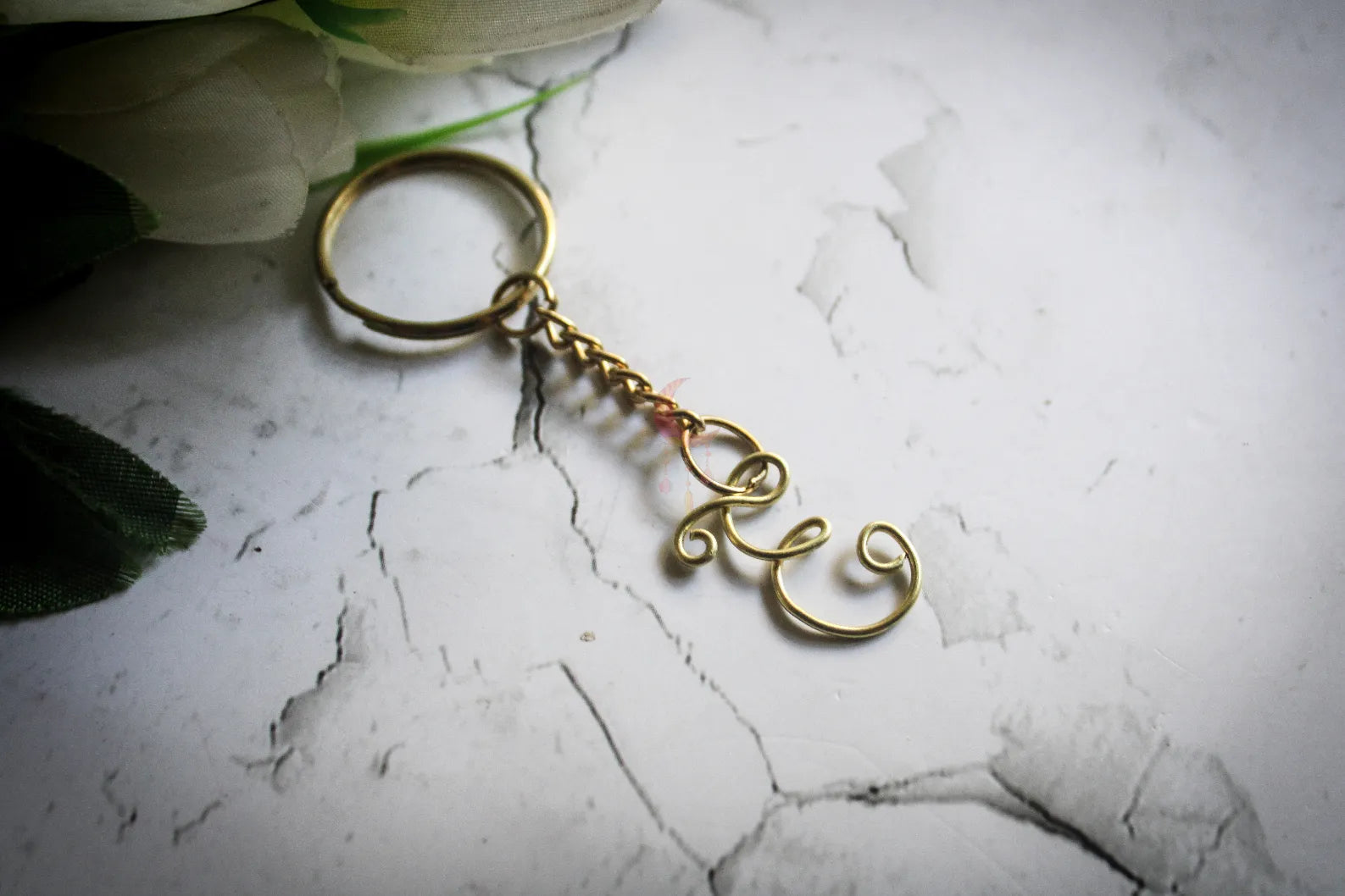 Wire Initial Keychain – Custom Handmade Gift