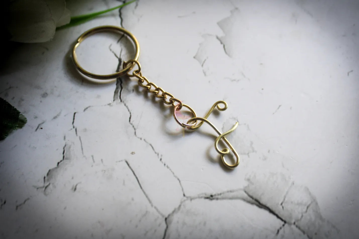 Wire Initial Keychain – Custom Handmade Gift