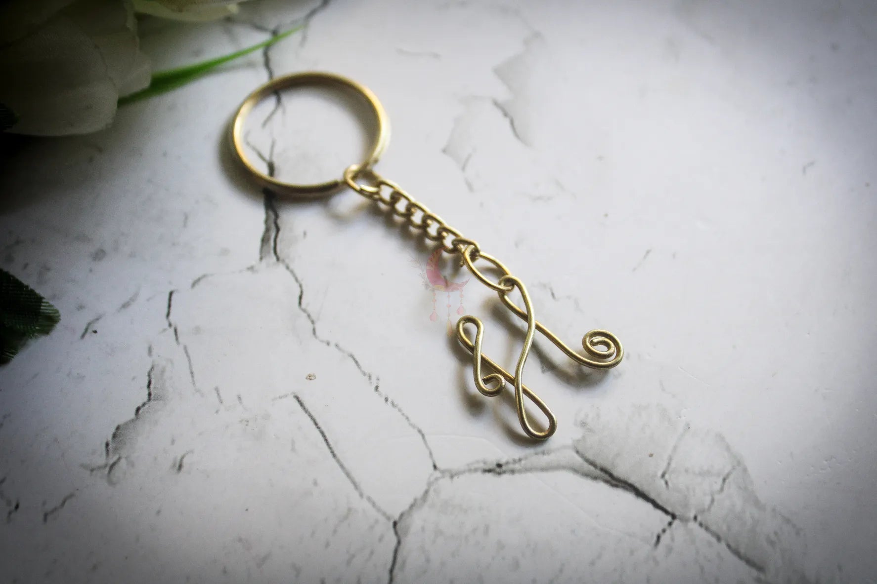 Wire Initial Keychain – Custom Handmade Gift