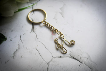 Wire Initial Keychain – Custom Handmade Gift