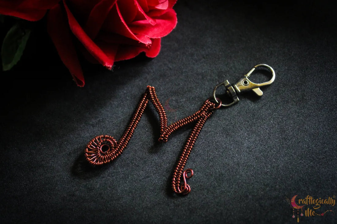 Wire Woven Initial Keychain – Custom Handmade Gift