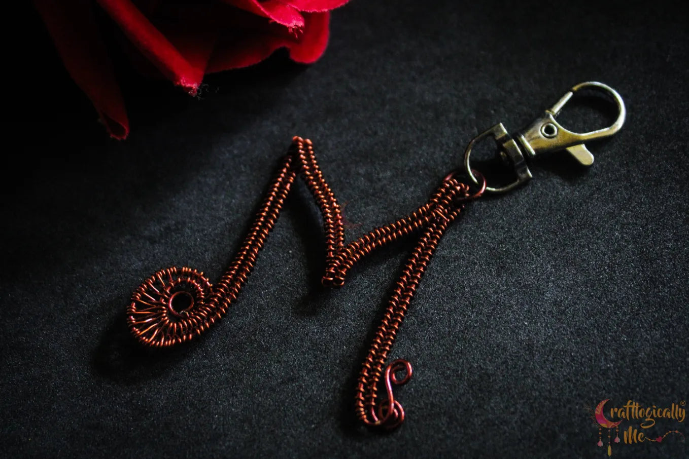Wire Woven Initial Keychain – Custom Handmade Gift