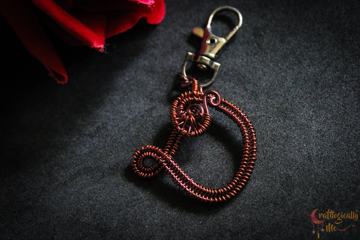 Wire Woven Initial Keychain – Custom Handmade Gift