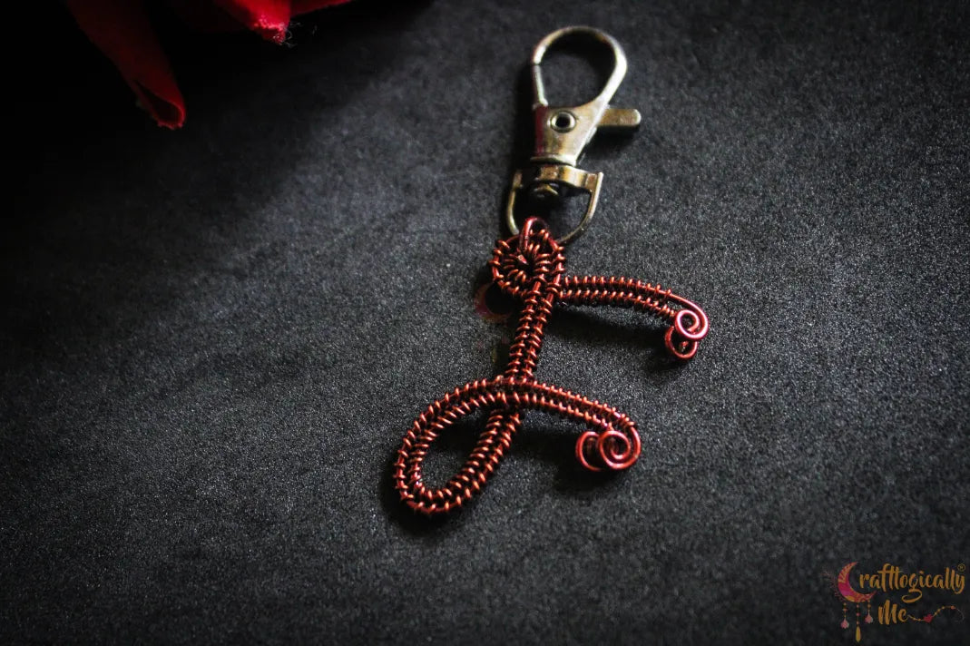 Wire Woven Initial Keychain – Custom Handmade Gift