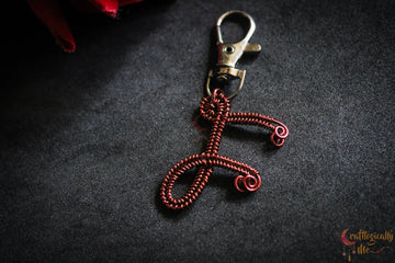 Wire Woven Initial Keychain – Custom Handmade Gift