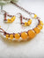 Gemstone Graduated Bead Choker Set, Earrings and Necklace Combo – Handmade Wire Wrapped Jewelry