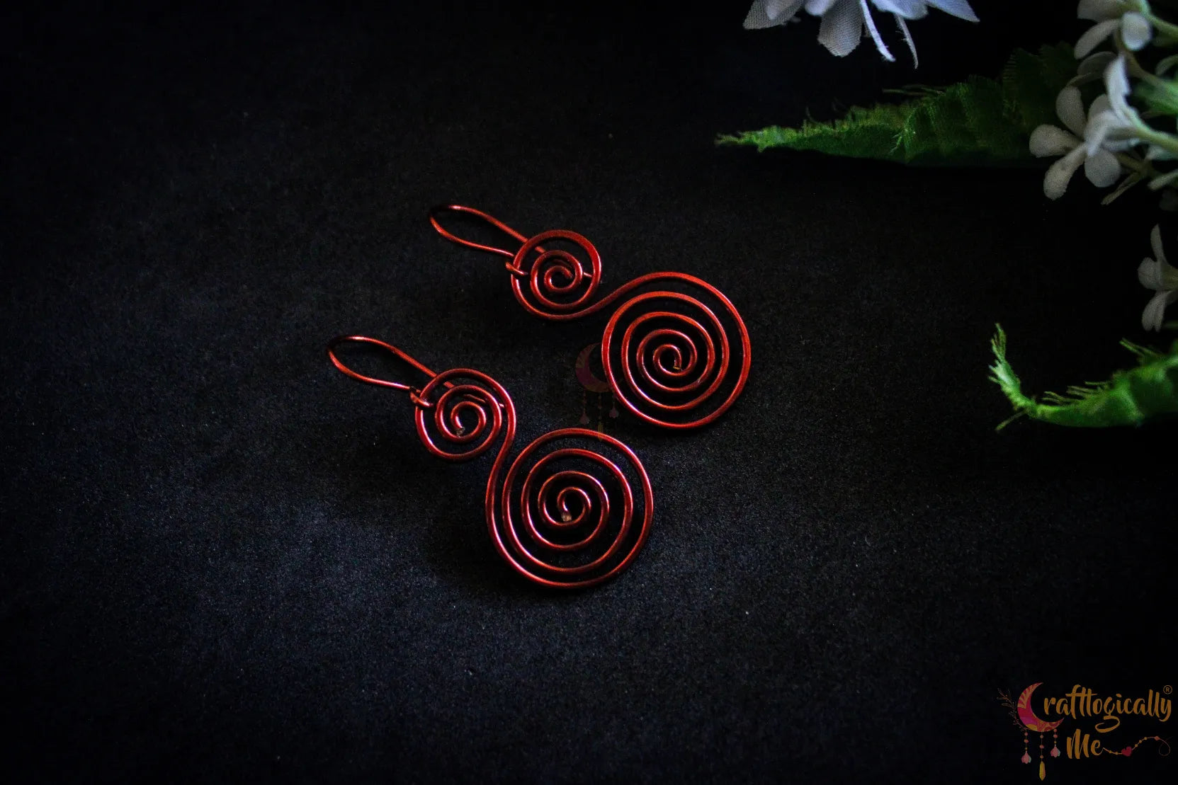 Spiral Necklace & Earrings Set – Handmade Anti-Tarnish Copper Jewelry