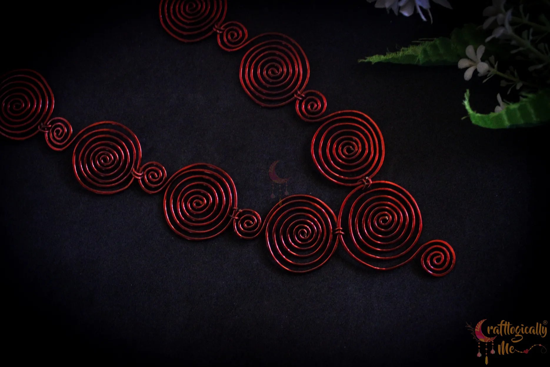 Spiral Necklace & Earrings Set – Handmade Anti-Tarnish Copper Jewelry