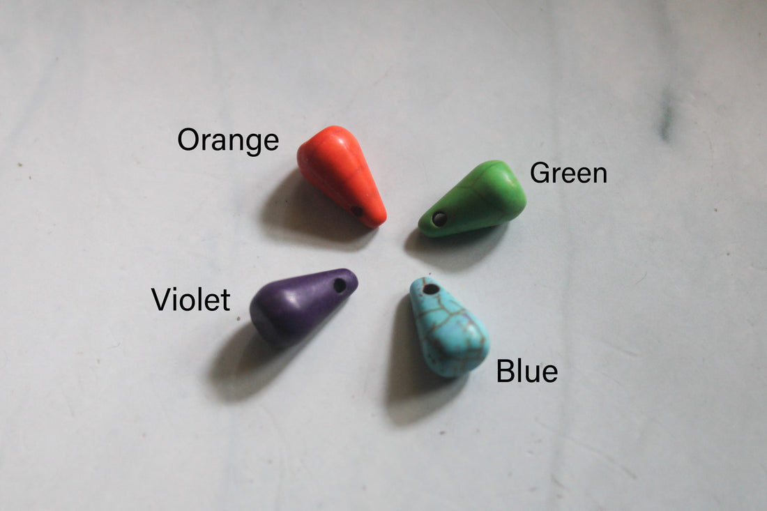 Lotus Drop Bead Earrings – Handmade Wire Wrapped Dangle Jewelry