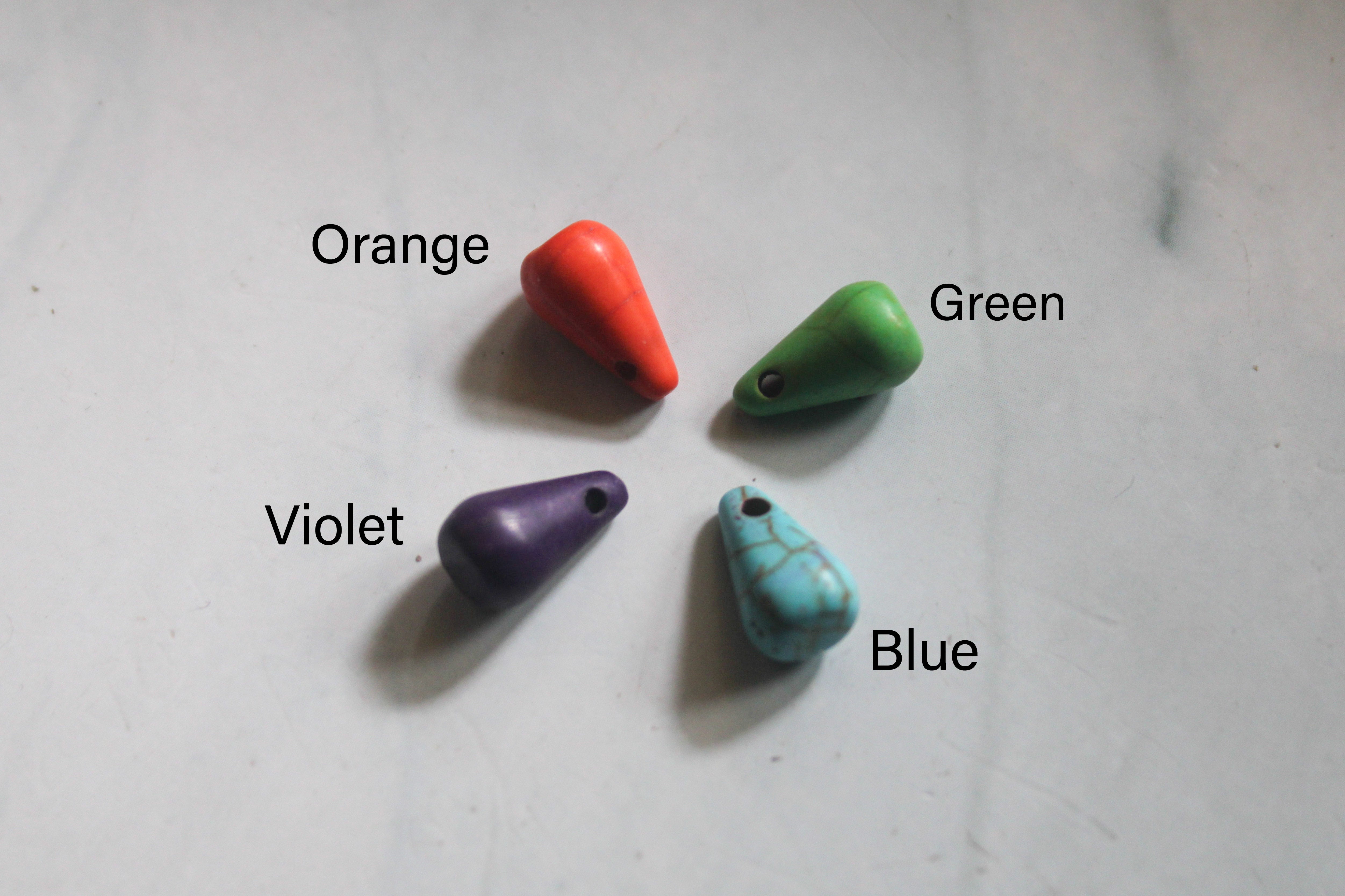 Lotus Drop Bead Earrings – Handmade Wire Wrapped Dangle Jewelry