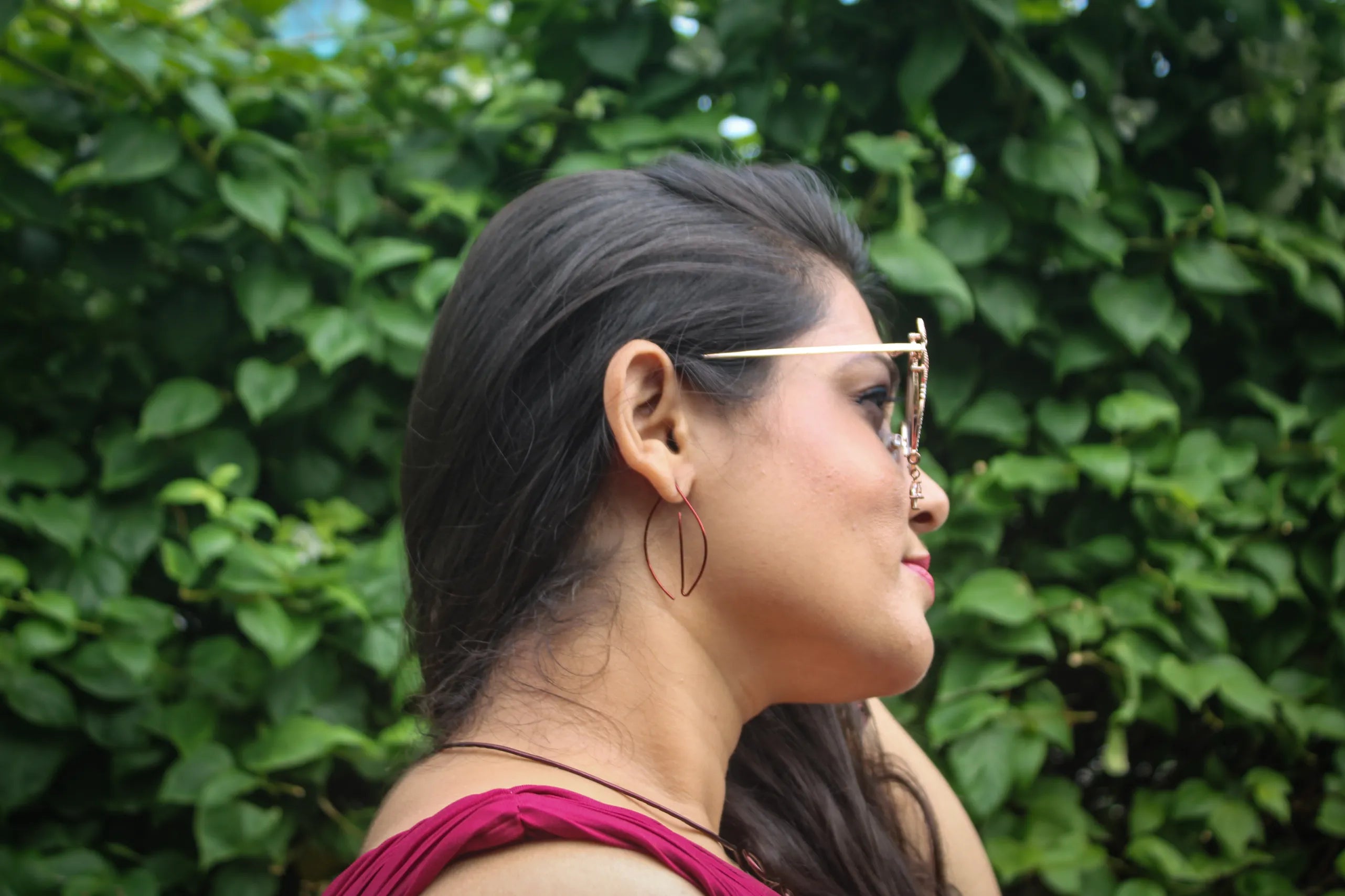 Leaf Threader Earrings – Handmade Wire Statement Jewelry