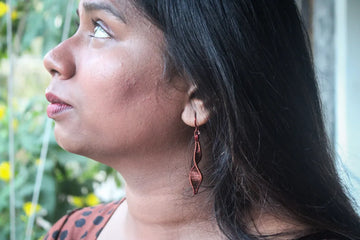 Mini DNA Danglers – Helix Twister Earrings - Handmade Wire Jewelry