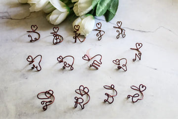 Adjustable Initial Ring – Personalized Jewelry