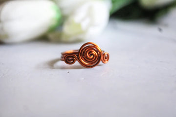 Spiral Ring – Adjustable Wire Wrapped Statement Ring