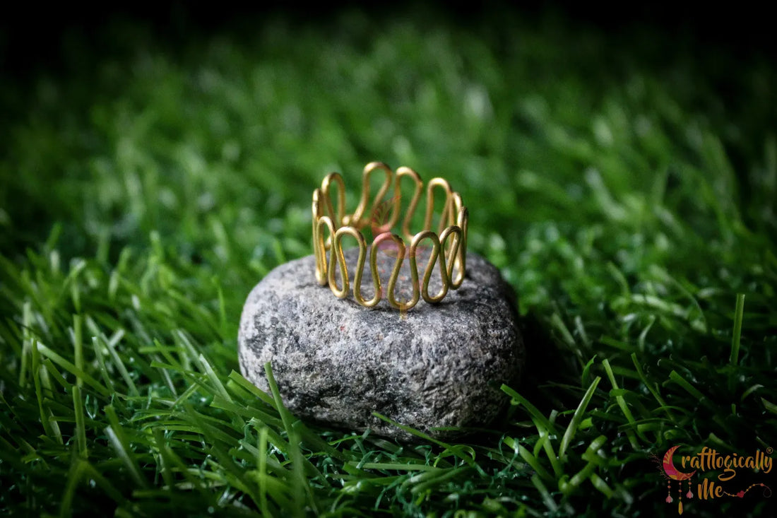 Squiggly Adjustable Ring – Handmade Wire Wrapped Minimal Ring