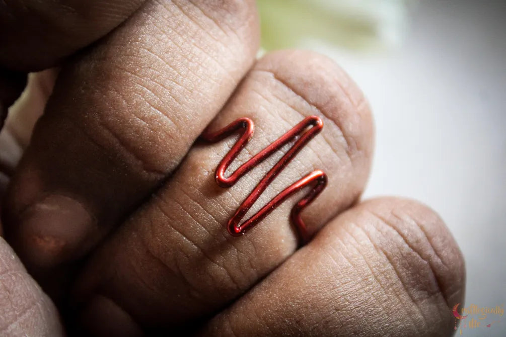 Heartbeat Ring – Handmade Wire Wrapped Adjustable Ring