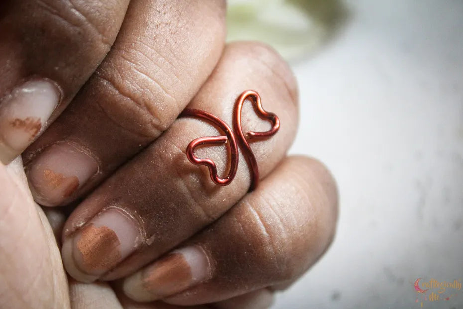 Double Hearts Ring – Handmade Wire Wrapped Adjustable Ring (3 Unique Designs)