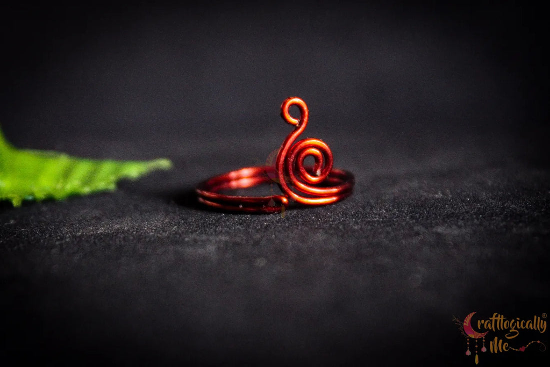 Swirl Loop Adjustable Ring – Handmade Wire Wrapped Statement Ring