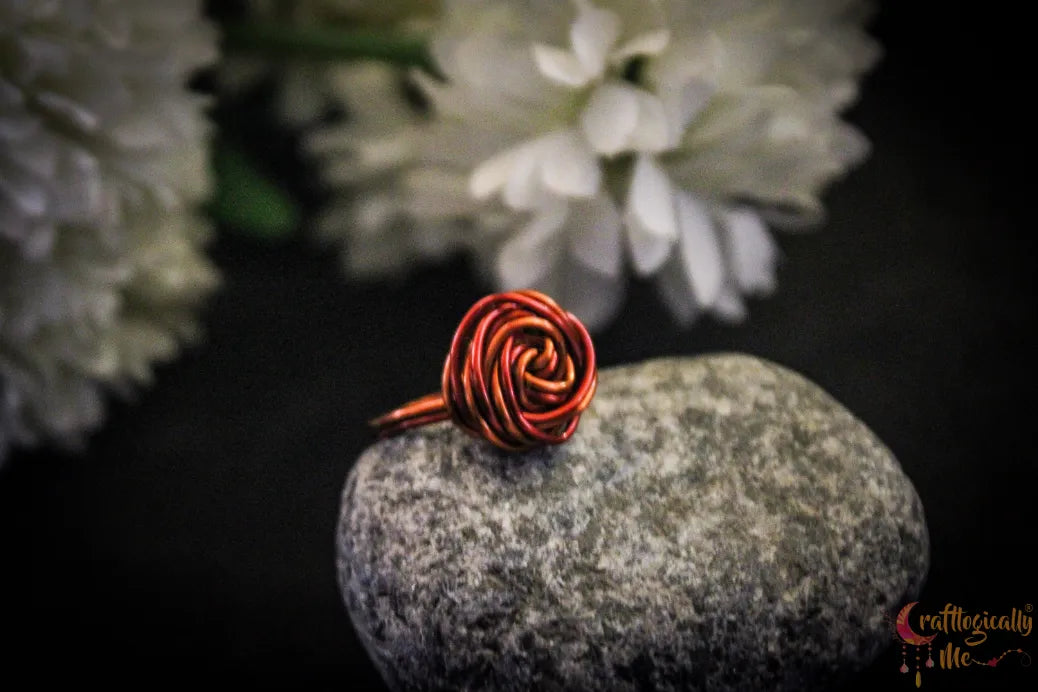 Rose Dual Copper Ring – Handmade Anti-Tarnish Copper Jewelry