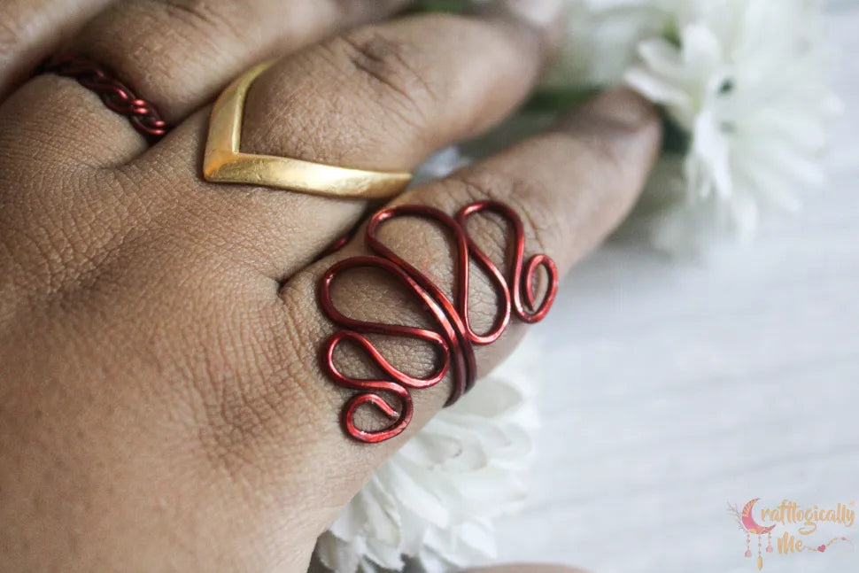 Bloom Adjustable Wire Ring – Handmade Floral Jewelry