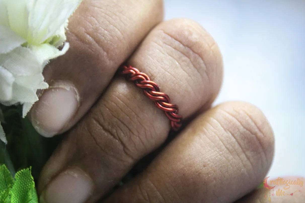 Braided Adjustable Wire Ring – Handmade Minimalist Jewelry