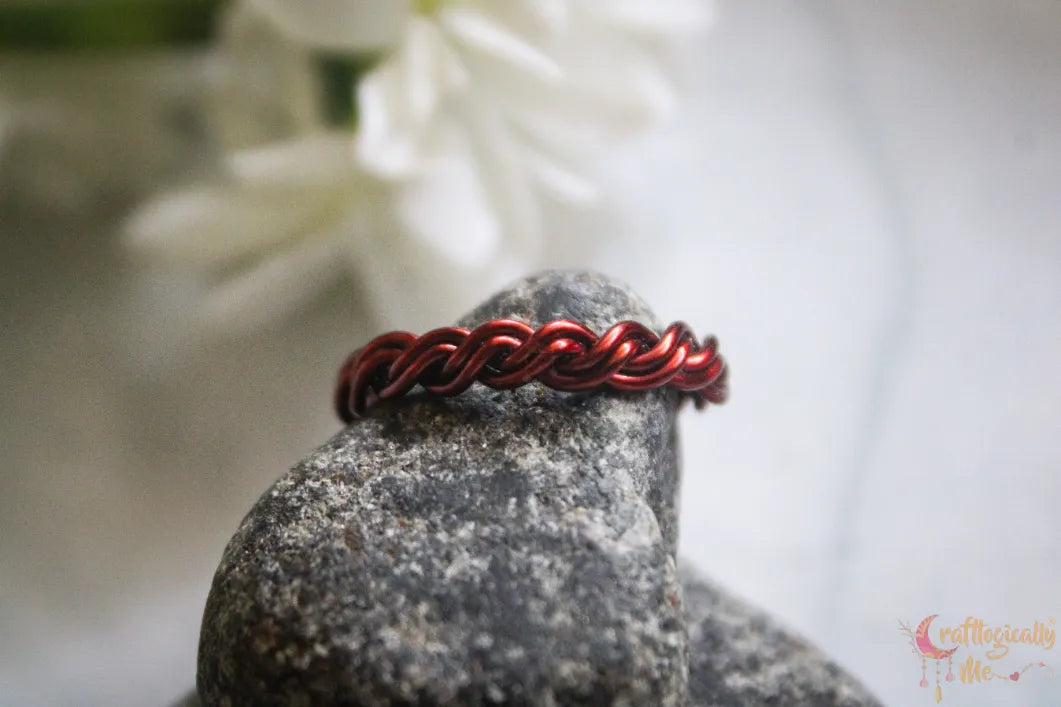 Braided Adjustable Wire Ring – Handmade Minimalist Jewelry