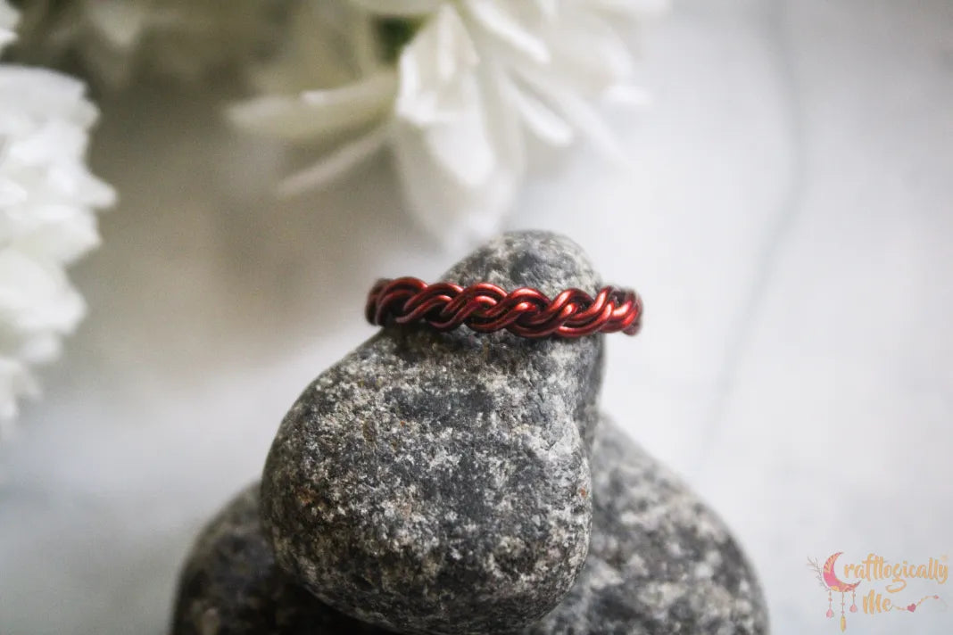 Braided Adjustable Wire Ring – Handmade Minimalist Jewelry
