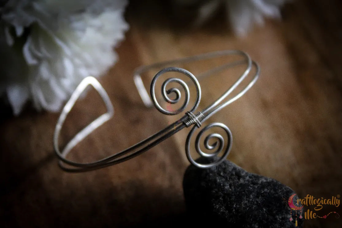 Silver Swirly Adjustable Bracelet Cuff – Fine Silver Handmade Jewelry