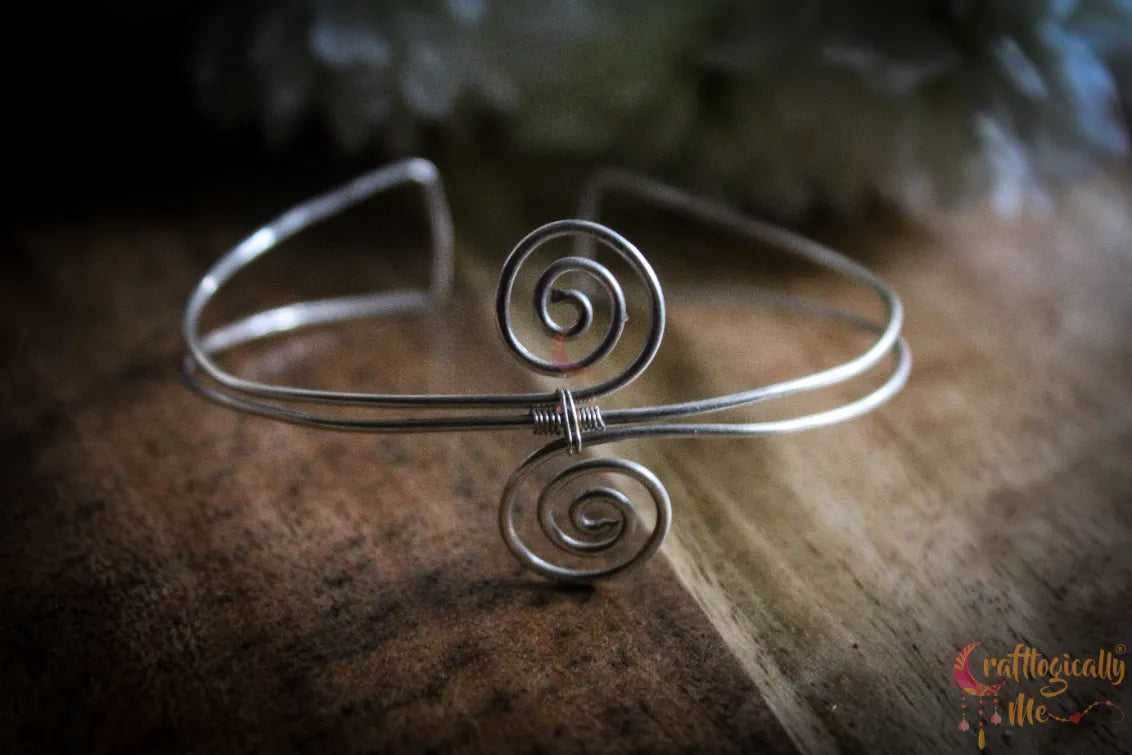 Silver Swirly Adjustable Bracelet Cuff – Fine Silver Handmade Jewelry