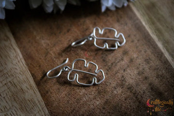 Silver Monstera Leaf Earrings – Fine Silver Handmade Jewelry