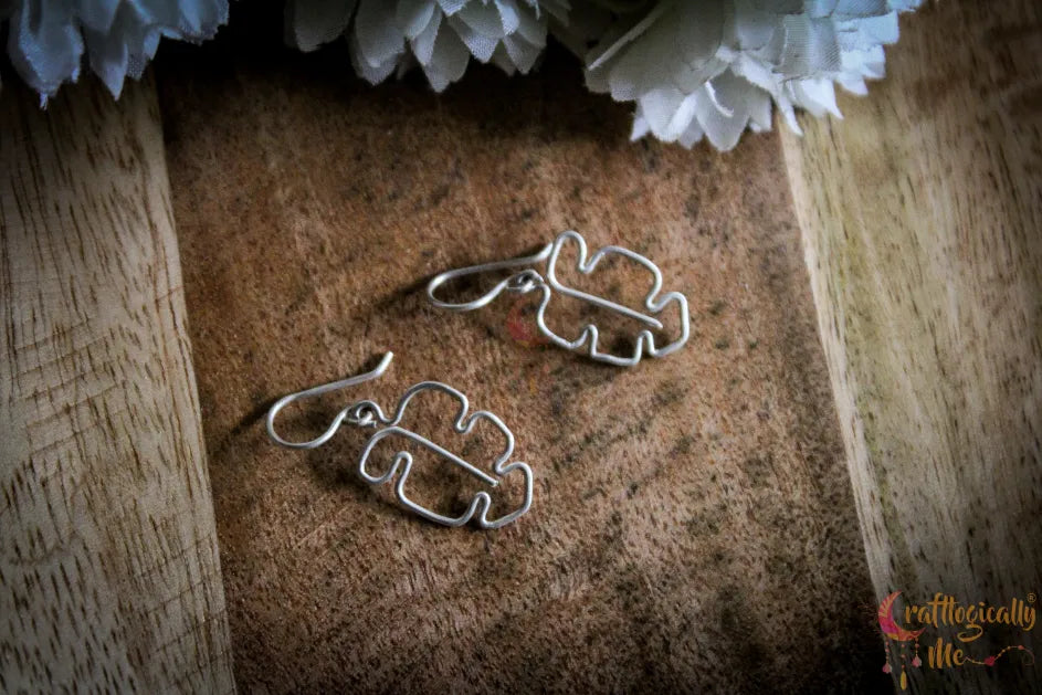 Silver Monstera Leaf Earrings – Fine Silver Handmade Jewelry