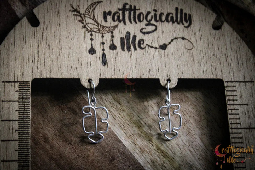Silver Monstera Leaf Earrings – Fine Silver Handmade Jewelry