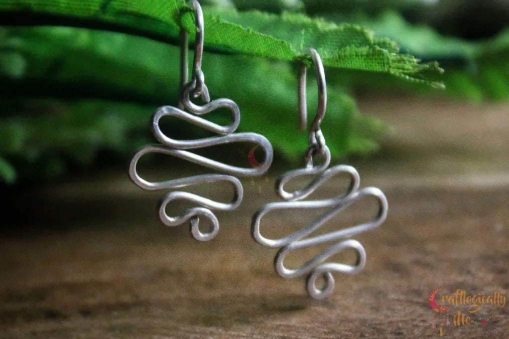 Silver Zigzag Earrings – Fine Silver Handmade Jewelry