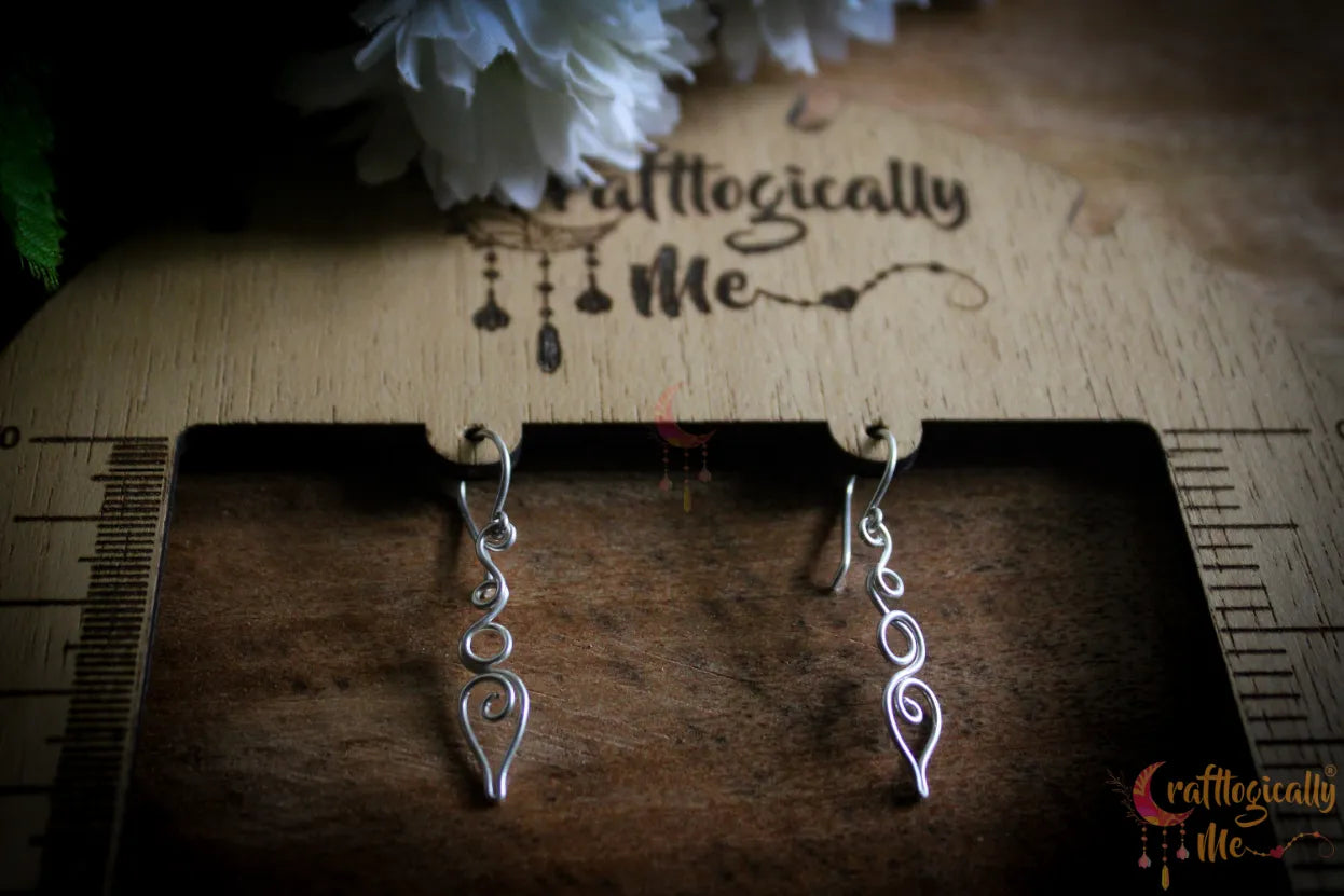Silver Swirly Loop Earrings – Fine Silver Handmade Jewelry
