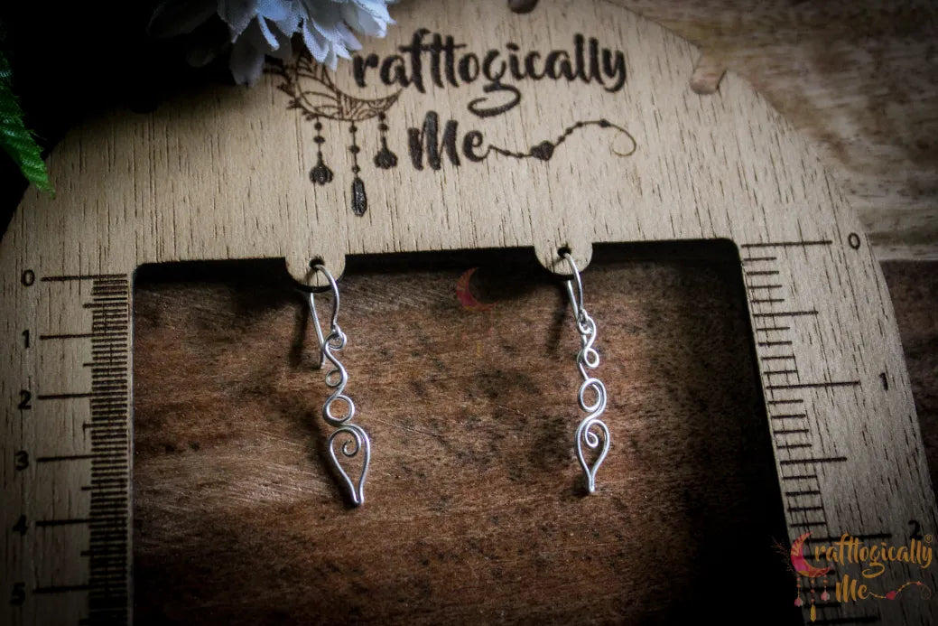 Silver Swirly Loop Earrings – Fine Silver Handmade Jewelry