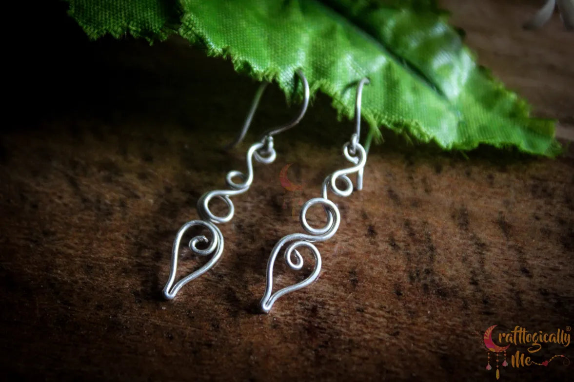 Silver Swirly Loop Earrings – Fine Silver Handmade Jewelry