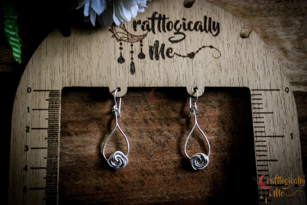 Silver Rose Drops Earrings – Fine Silver Handmade Floral Jewelry