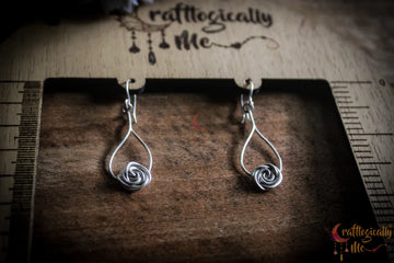 Silver Rose Drops Earrings – Fine Silver Handmade Floral Jewelry