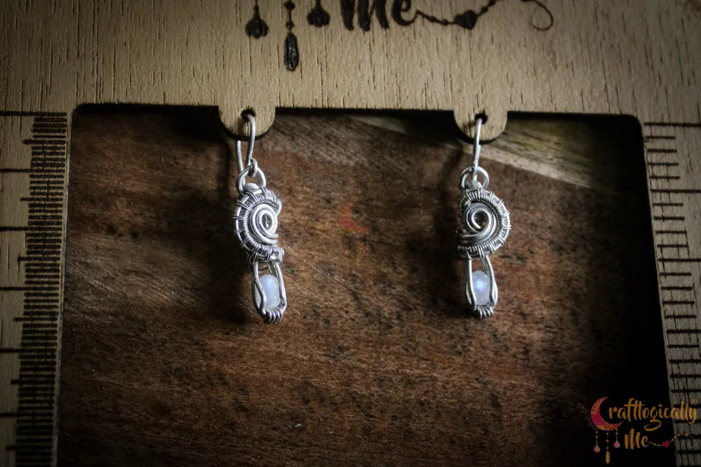 Silver Moonstone Earrings – Fine Silver Handmade Jewelry