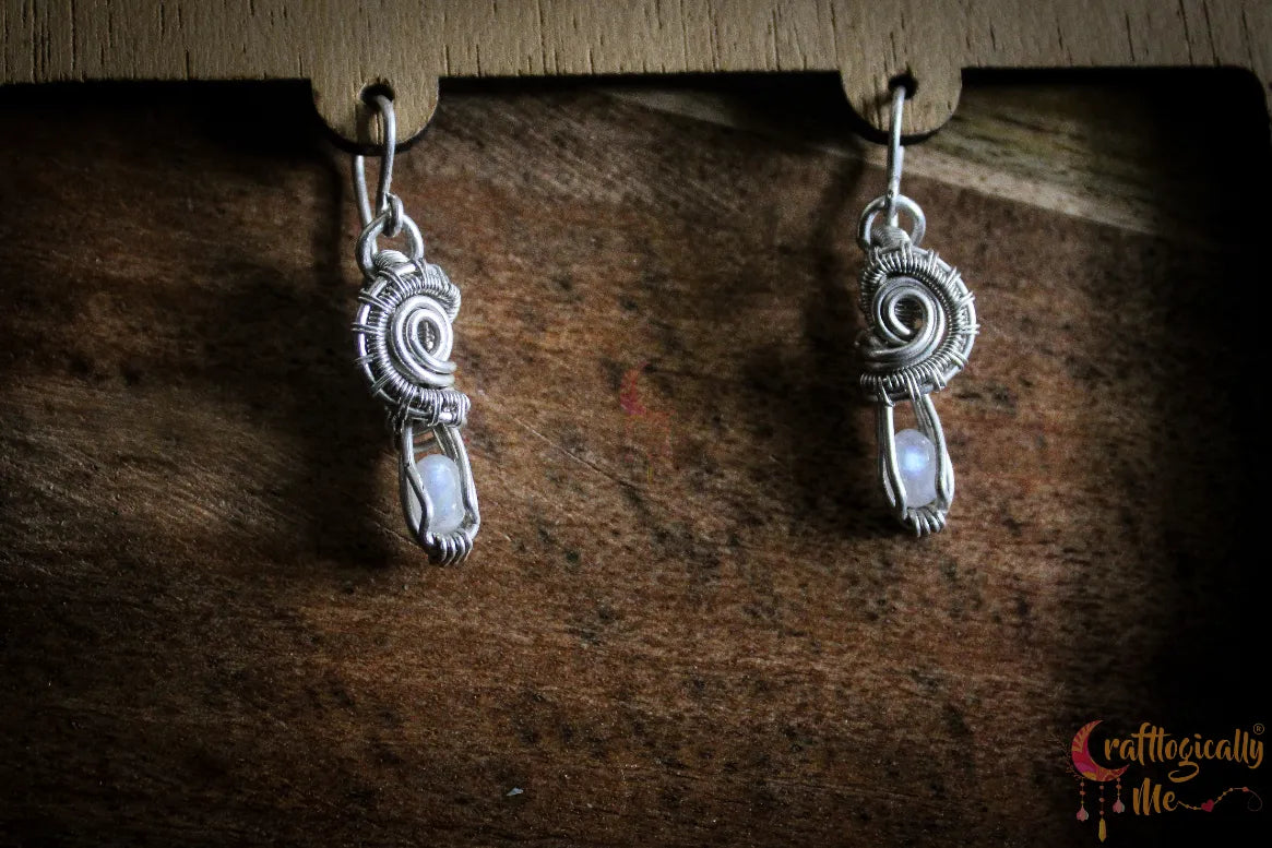 Silver Moonstone Earrings – Fine Silver Handmade Jewelry