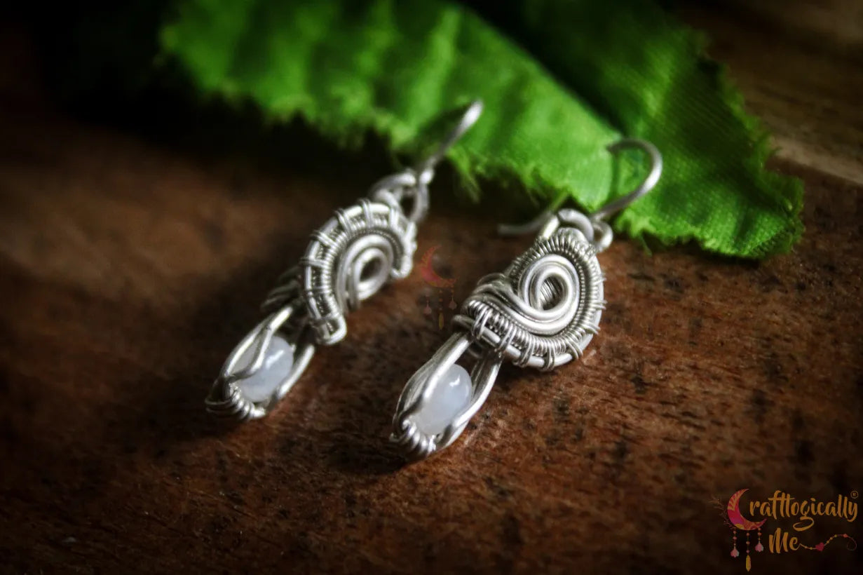 Silver Moonstone Earrings – Fine Silver Handmade Jewelry