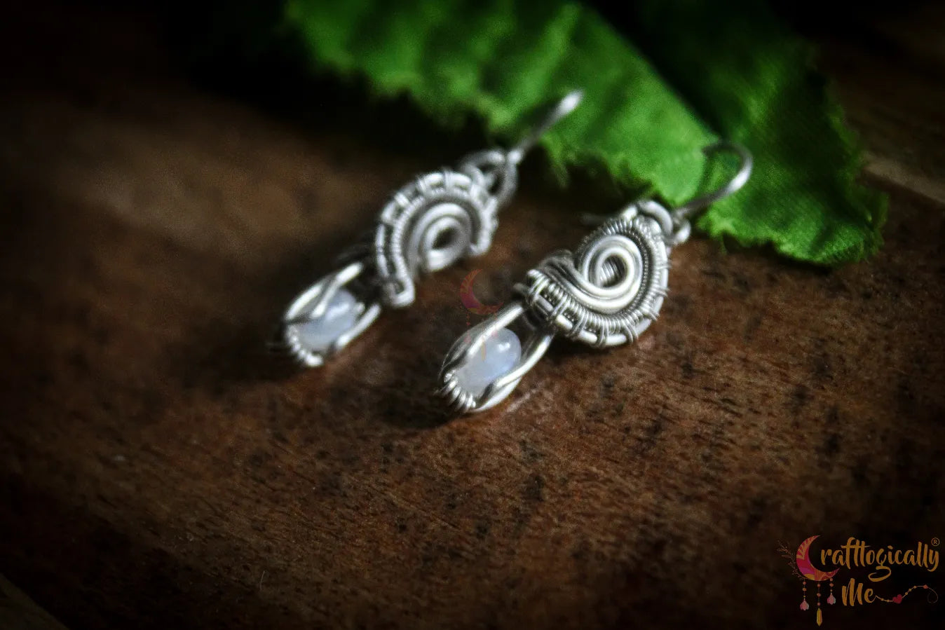 Silver Moonstone Earrings – Fine Silver Handmade Jewelry