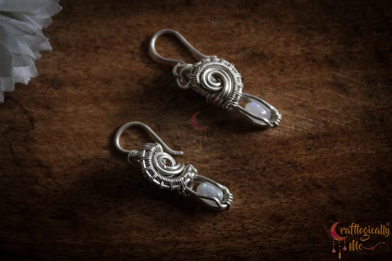 Silver Moonstone Earrings – Fine Silver Handmade Jewelry