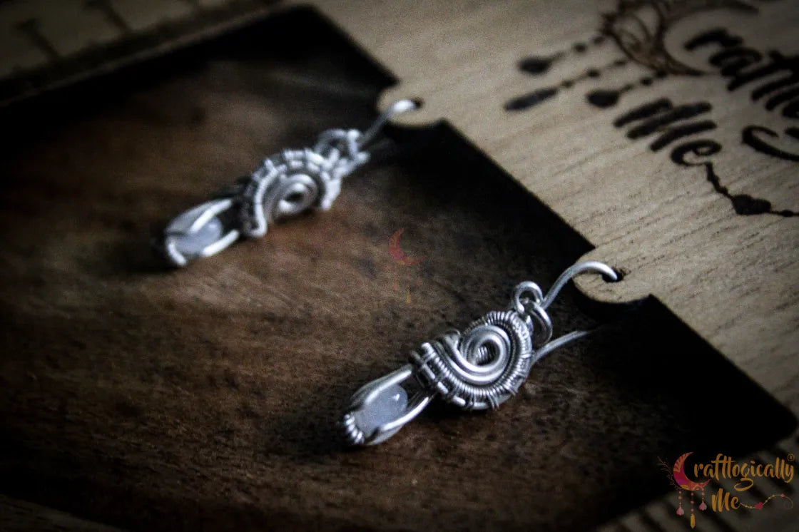Silver Moonstone Earrings – Fine Silver Handmade Jewelry