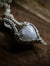 Silver Rainbow Moonstone Heart Gemstone Drop Wrap Pendant – Fine Silver Handmade Jewelry