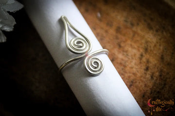 Silver Leafy Swirl Adjustable Ring – Fine Silver Handmade Jewelry
